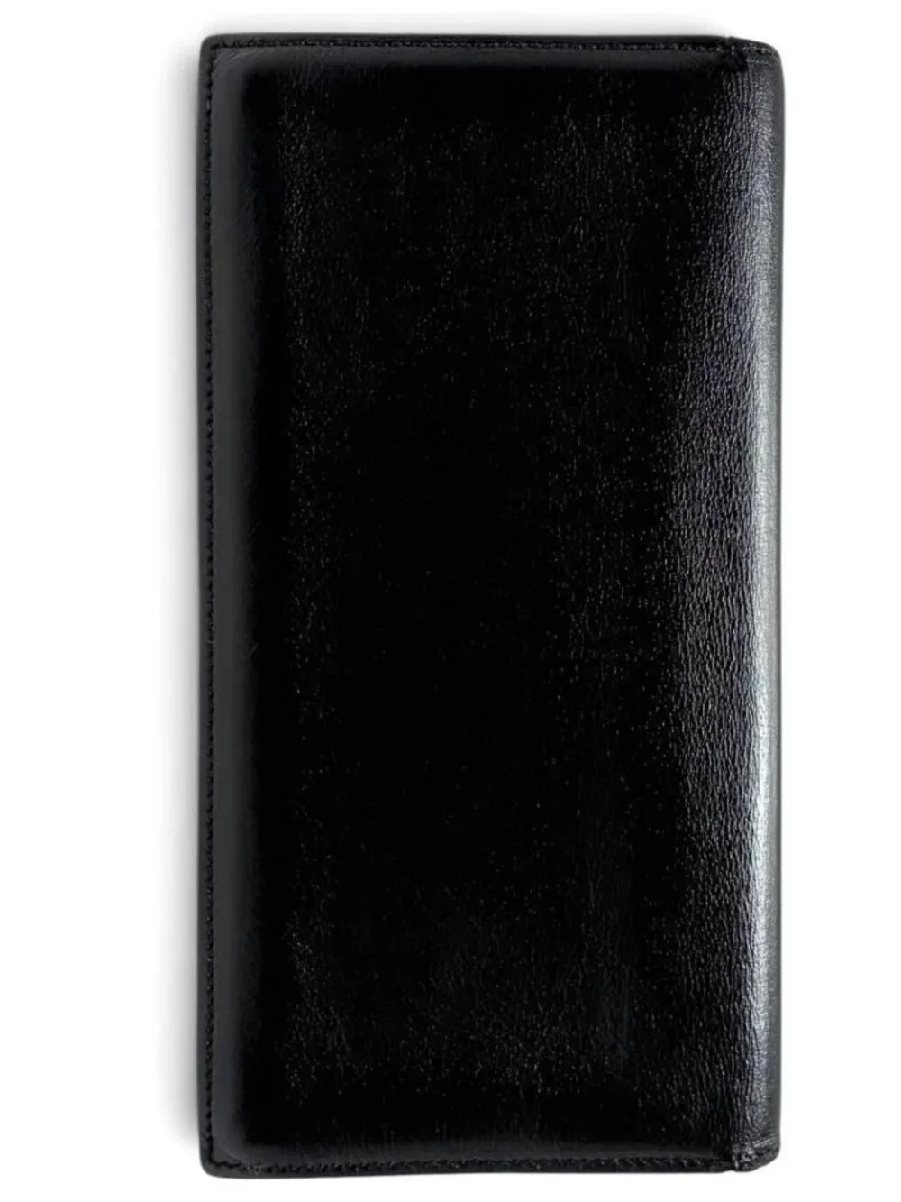Excellent Cartier Black Leather Long Wallet Bill/Card Case w/ Card